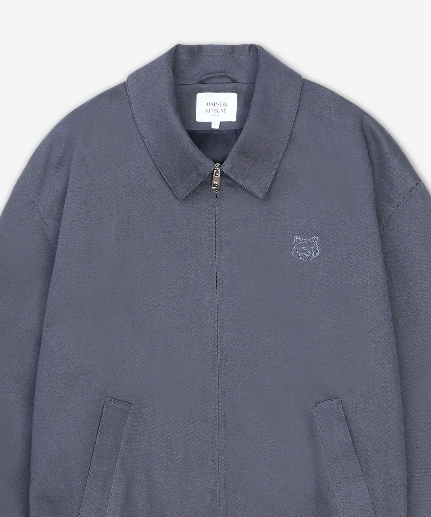 BOLD FOX HEAD PATCH HALF ZIP RIBBED JUMPER | Maison Kitsuné