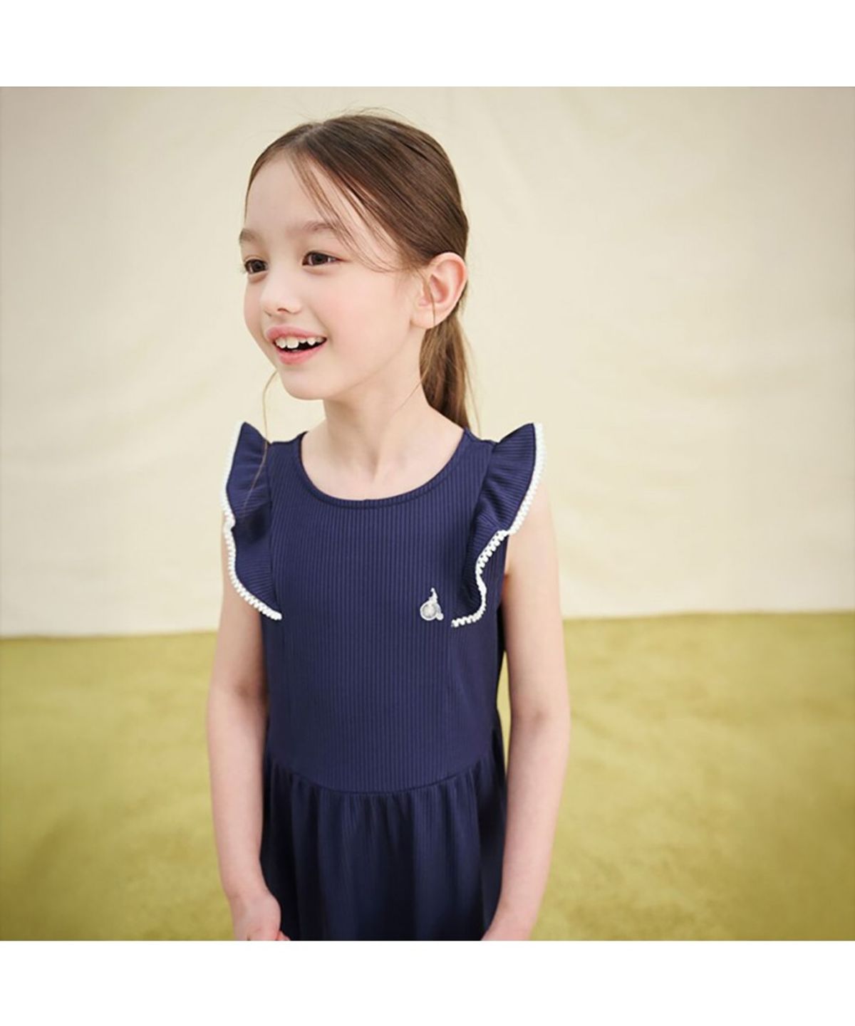 빈폴 키즈(BEANPOLE KIDS) 클래식 골지 민소매 원피스  네이비 (BI5471G10R)