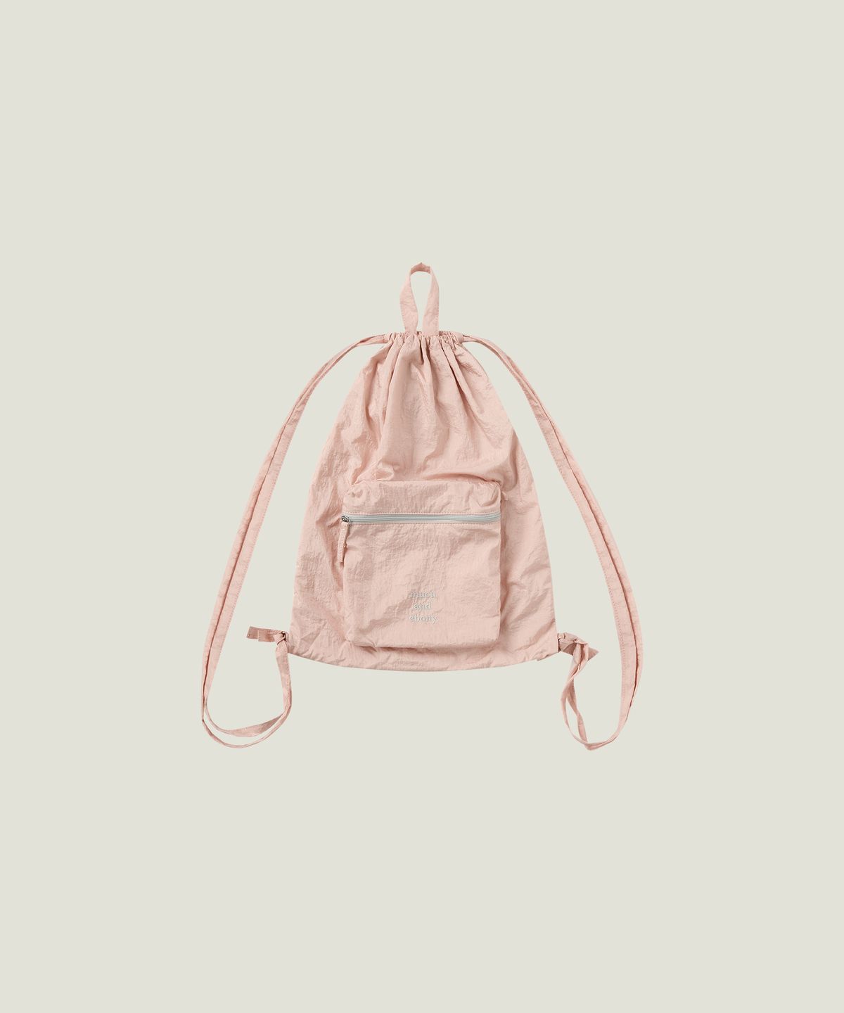 무쿠앤에보니(MUCU AND EBONY) Ridge String Backpack _ Pink