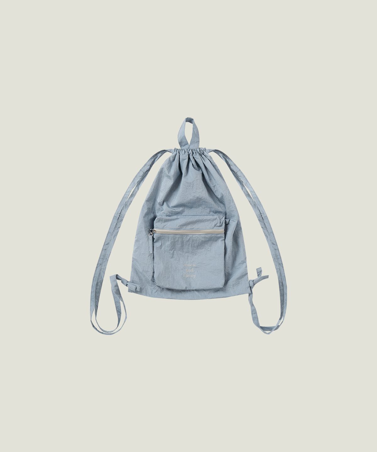 무쿠앤에보니(MUCU AND EBONY) Ridge String Backpack _ Misty Blue