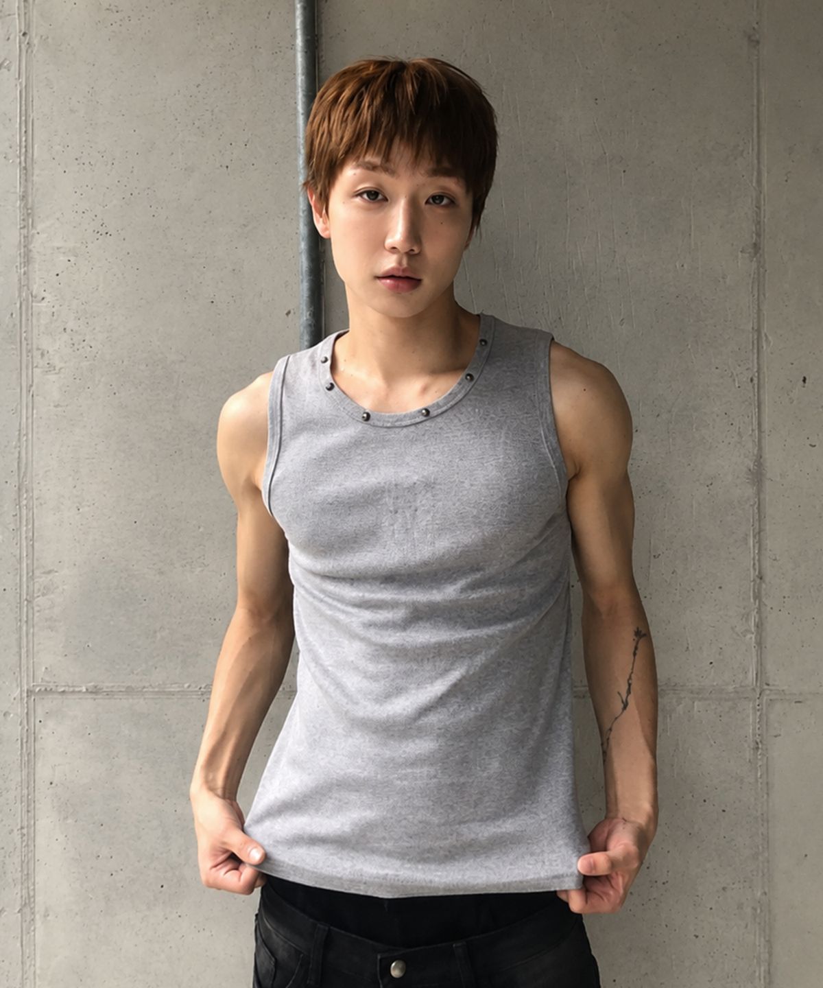레킴(LEKIM) LWE 스터드 나시 그레이 (UNISEX)