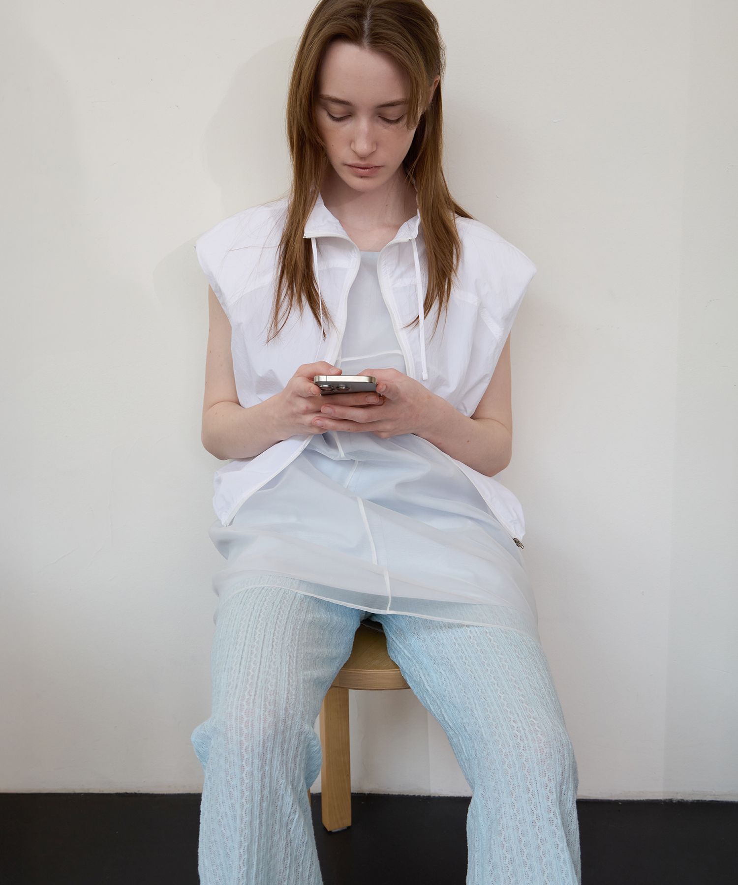 LEVAR ♥ Cool Breeze Sleeveless Anorak /追跡付 MUSINSA | LEVAR Cool Breeze Sleeveless Anorak - Off White