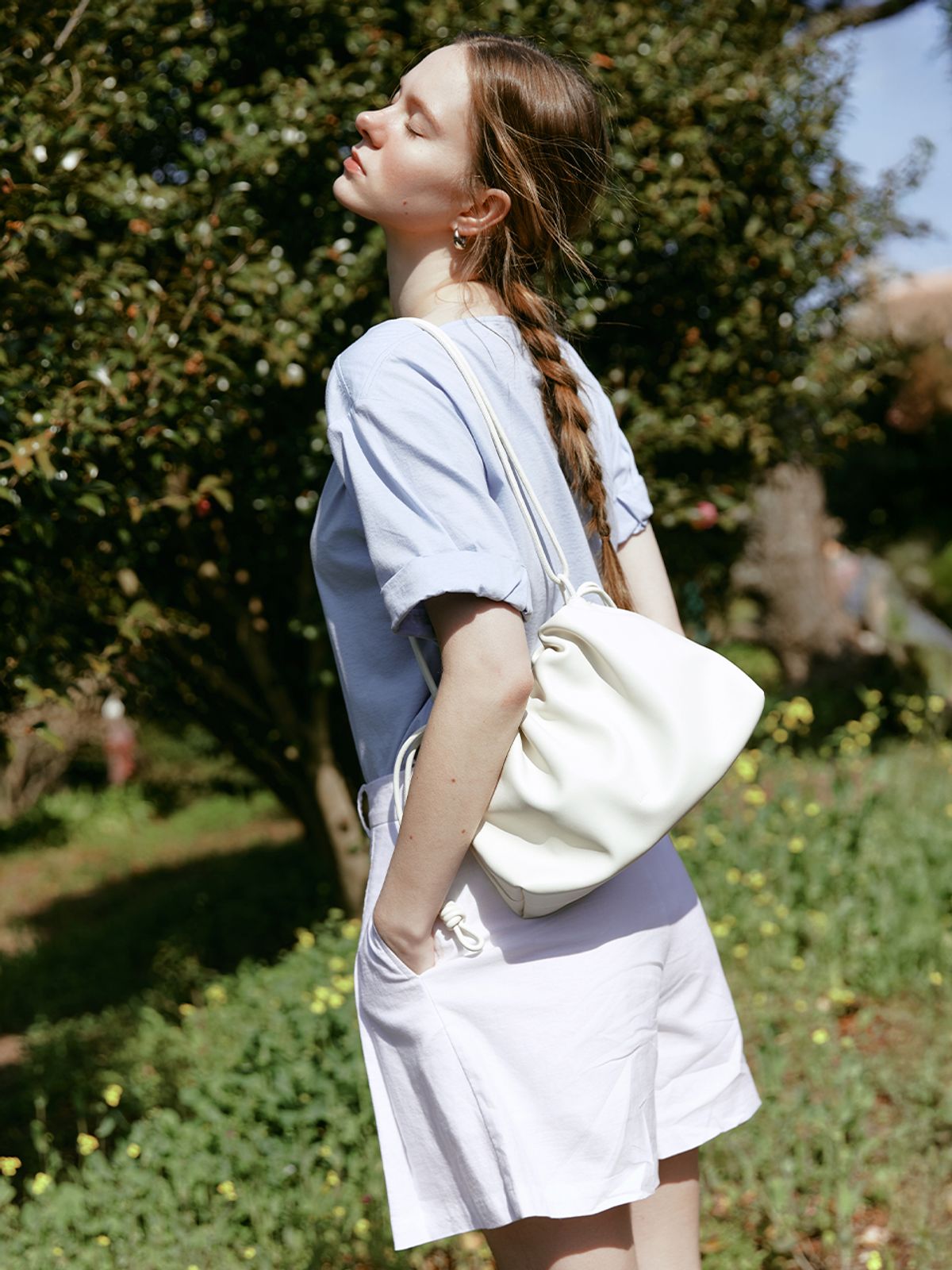르니나(LENINA) FLORIA shoulder cross bag_WHITE