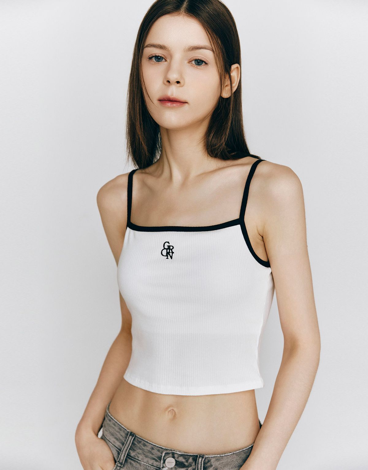 지오다노(GIORDANO) 크롭 캡내장 탱크탑 325533 [5color]