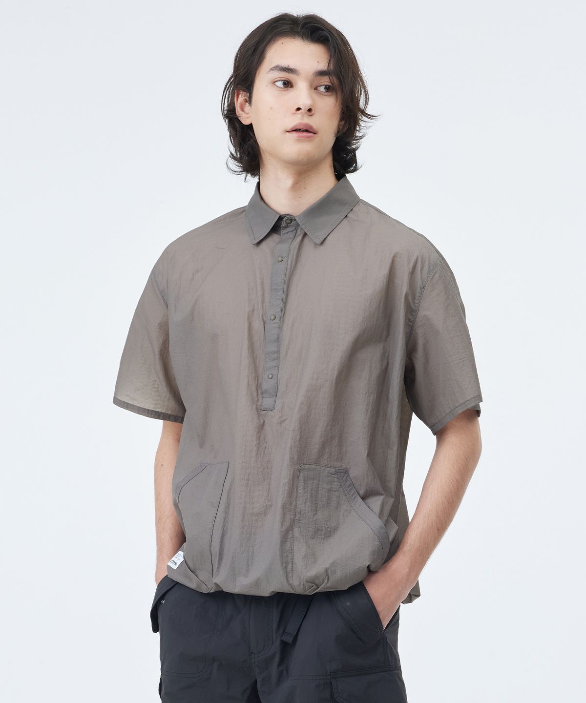 아웃도어 프로덕츠(OUTDOOR PRODUCTS) SHORT SLEEVE COLLAR ANORAK (MOCHA)