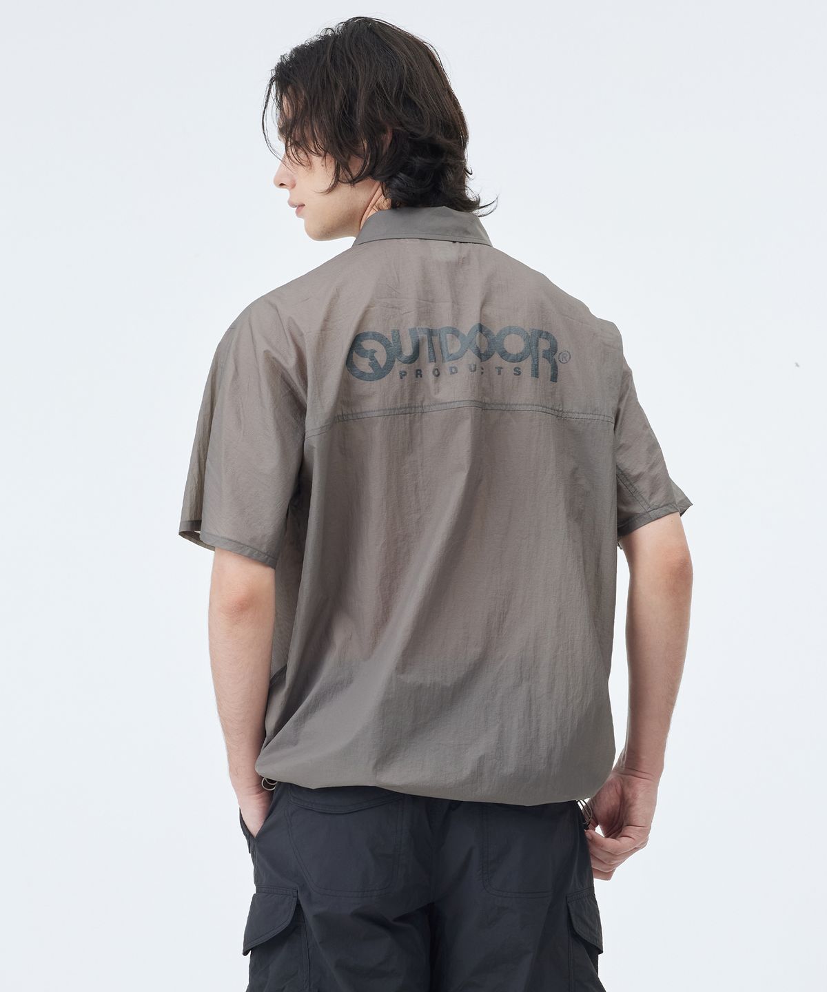 아웃도어 프로덕츠(OUTDOOR PRODUCTS) SHORT SLEEVE COLLAR ANORAK (MOCHA)
