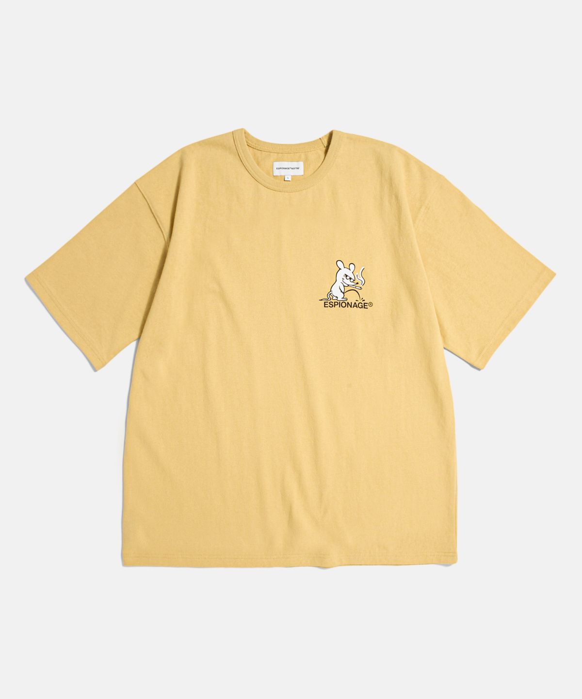 에스피오나지(ESPIONAGE) Smoking Rat(Peeing) Heavyweight Tee Vintage Yellow