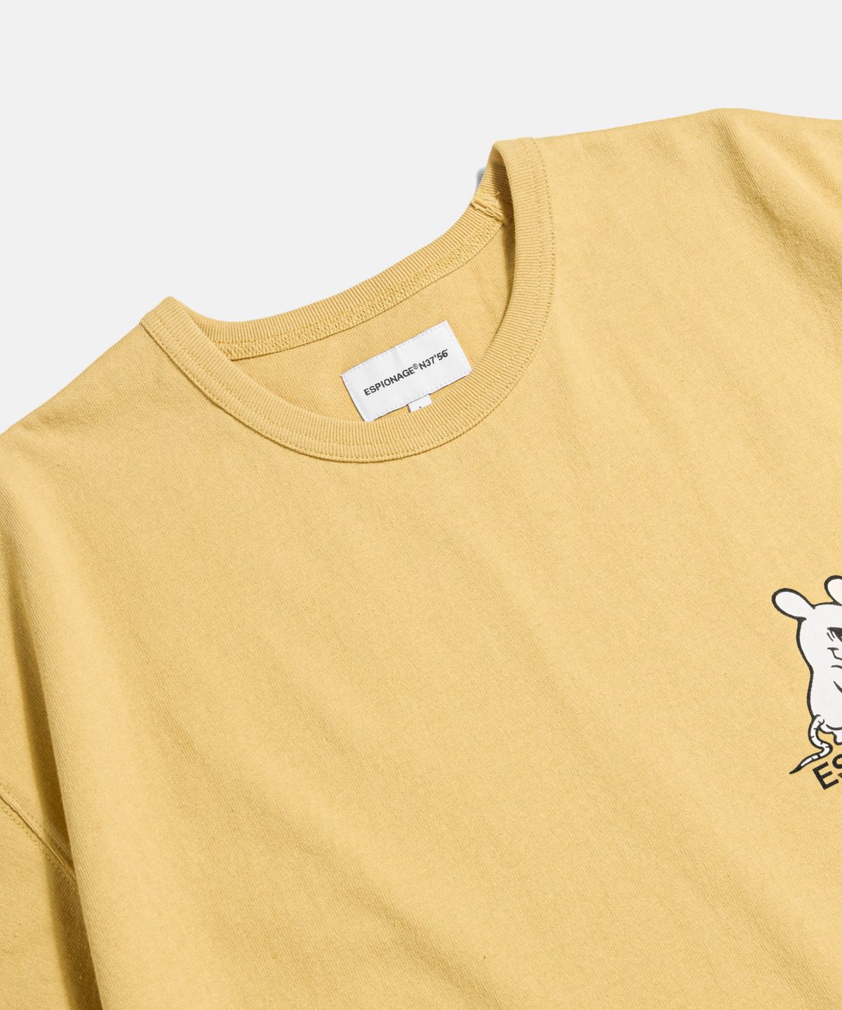 에스피오나지(ESPIONAGE) Smoking Rat(Peeing) Heavyweight Tee Vintage Yellow