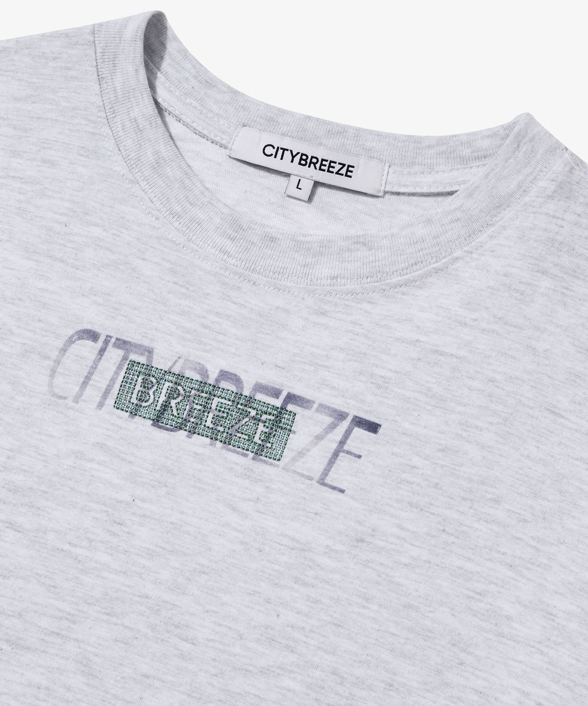 시티브리즈(CITYBREEZE) 시티 페이드 반팔 티셔츠_MELANGE WHITE