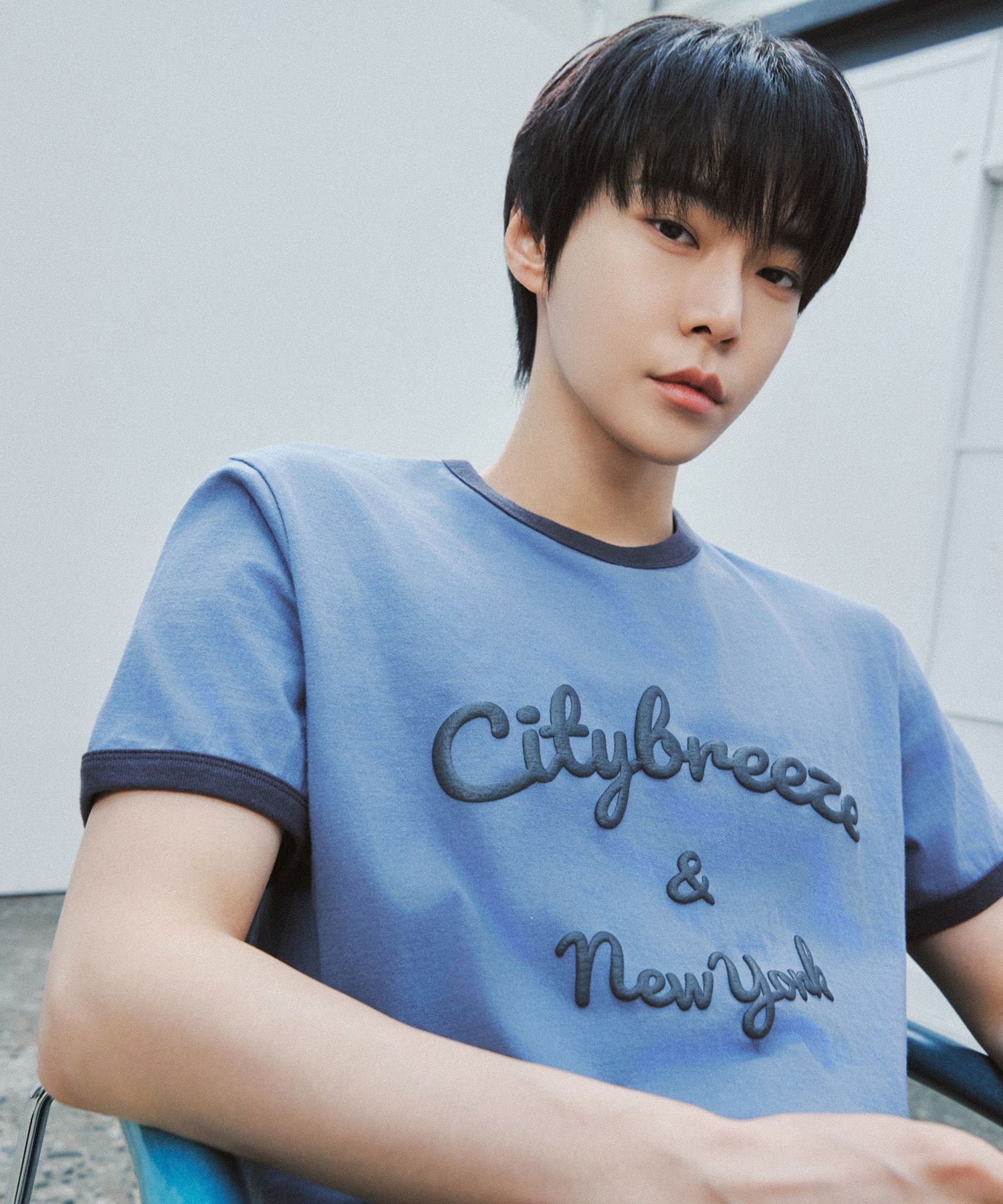 Tシャツ・カットソー citybreeze Vintage Logo Ringer T-Shirt_SKY BLUE MUSINSA | CITYBREEZE BREEZE NYC RINGER T-SHIRT_DUSTY BLUE