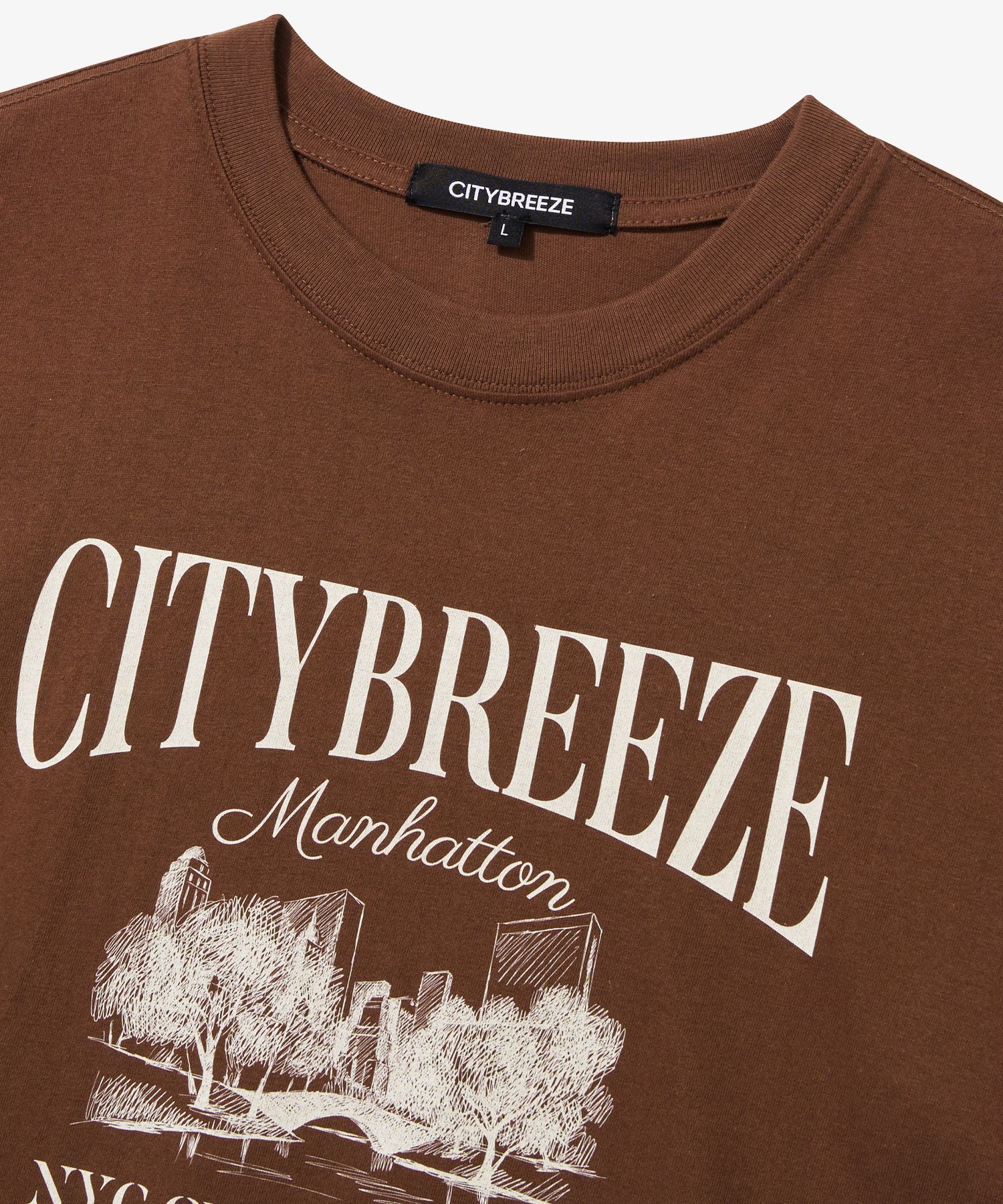 ★関税込★CITYBREEZE★SYMBOL LOGO GRAPHIC CROPPED T-SHIRT★ MUSINSA | CITYBREEZE CENTRAL GRAPHIC HALF SLEEVE T-SHIRT_BROWN