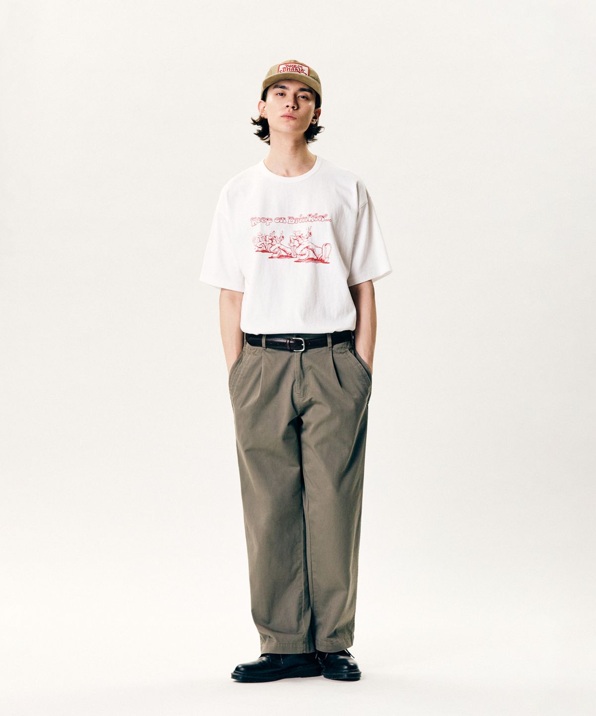 에스피오나지(ESPIONAGE) Keep on Drinkin Heavyweight Tee Off White