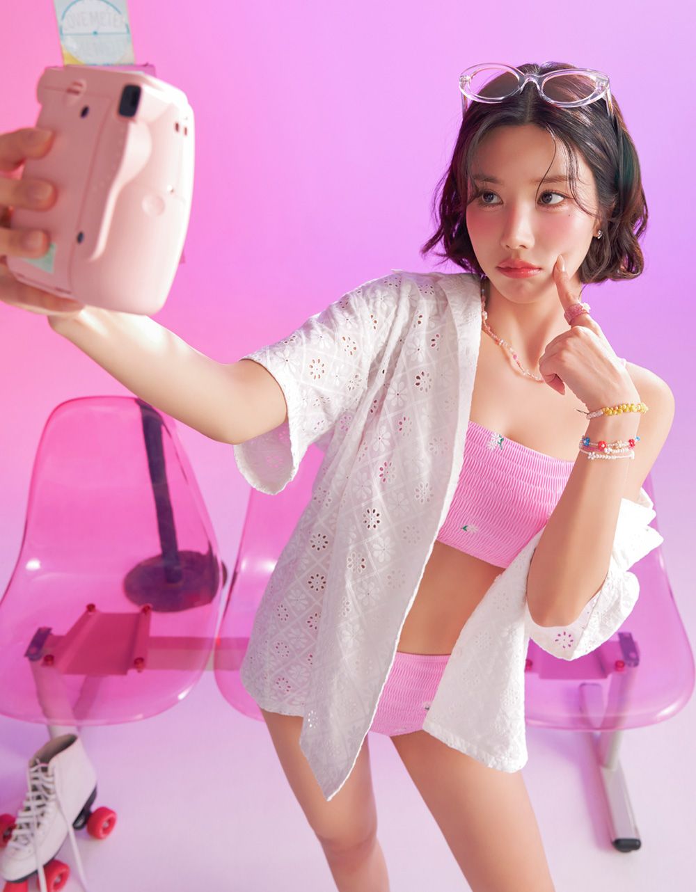 CORALIQUE☆クォンウンビ着用Lovely Flower Bikini MUSINSA | CORALIQUE Lovely Flower Bikini Pink