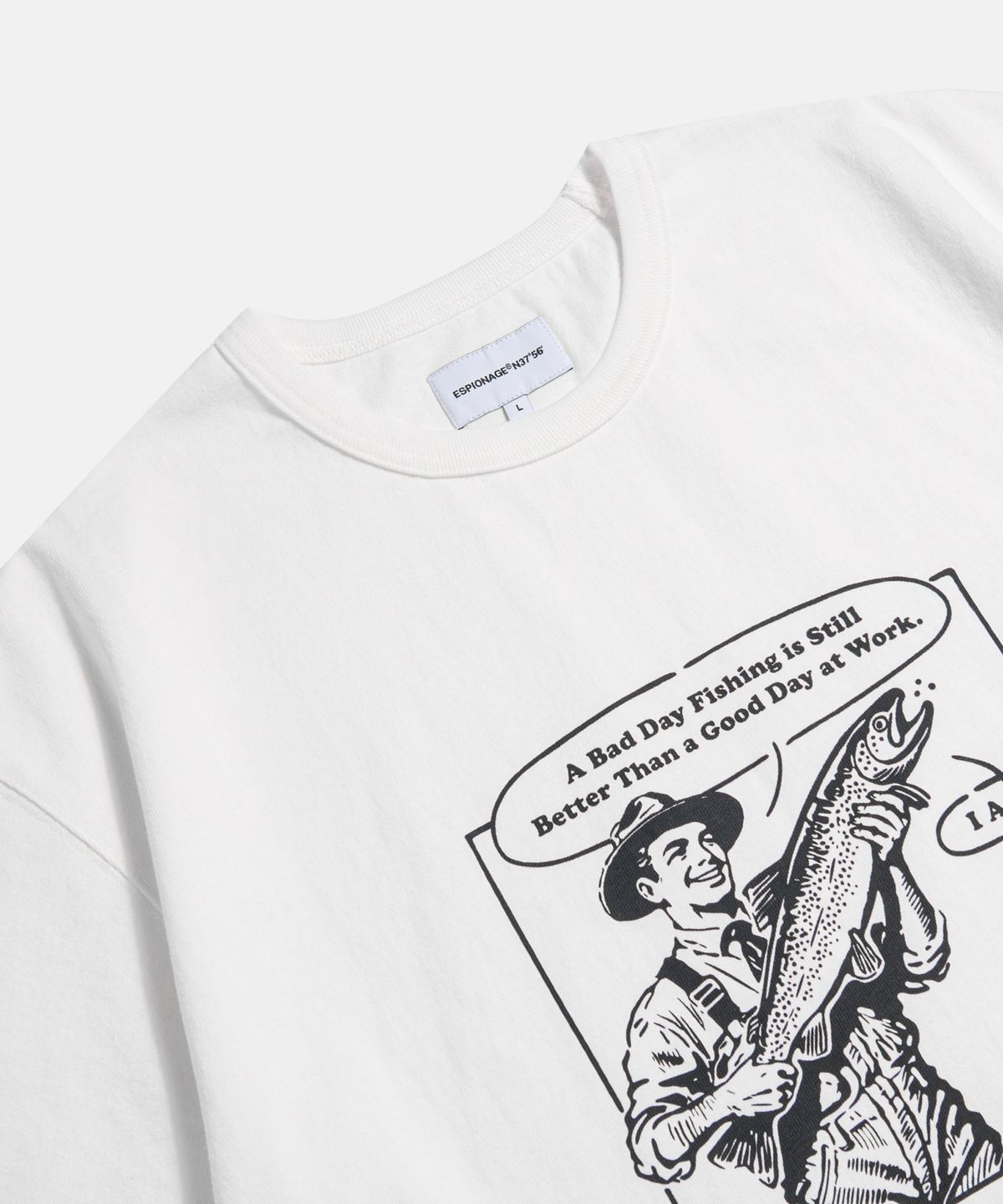 에스피오나지(ESPIONAGE) Fishing and Work Heavyweight Tee Off White