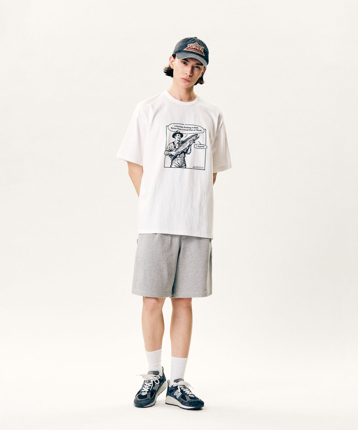 에스피오나지(ESPIONAGE) Fishing and Work Heavyweight Tee Off White