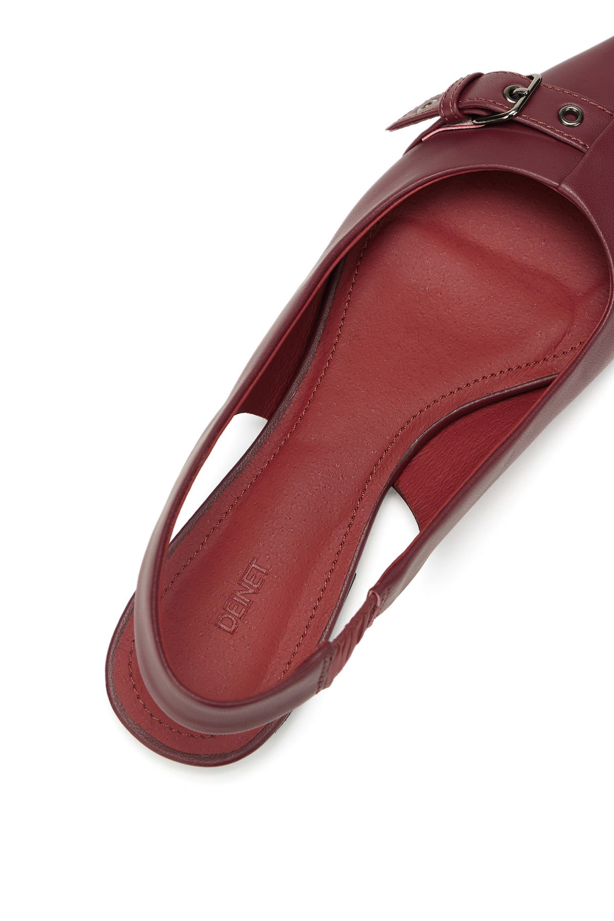 다이닛(DEINET) DEINET BUCKLE MULE IN BURGUNDY