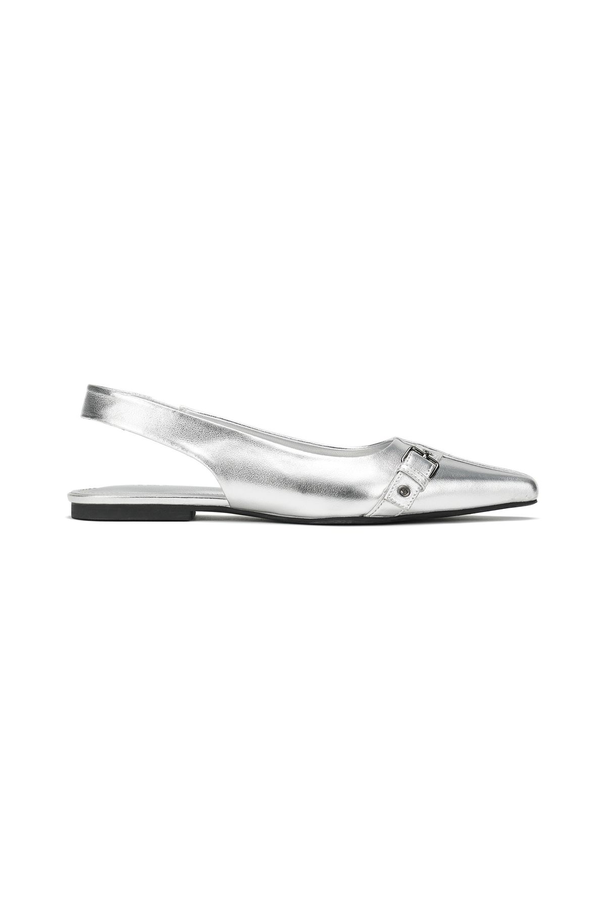 다이닛(DEINET) DEINET BUCKLE MULE IN SILVER