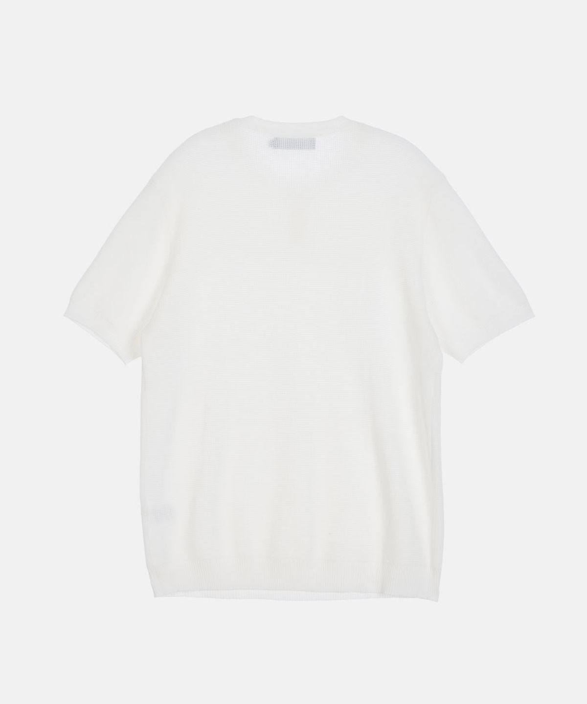 메이킷투(MAKEITTO) 헨리넥 와플 반팔 티셔츠_화이트