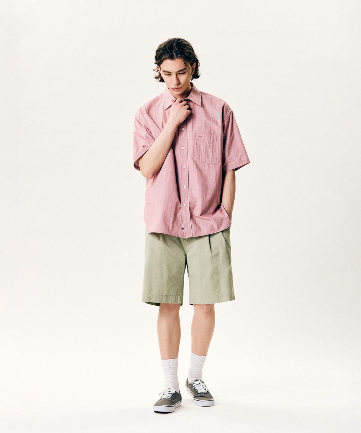 에스피오나지(ESPIONAGE) Comfort S/S Shirt Red H.D