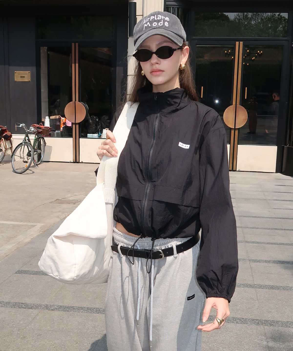 인지액티브(INJIACTIVE) Nylon String windbreaker 블랙