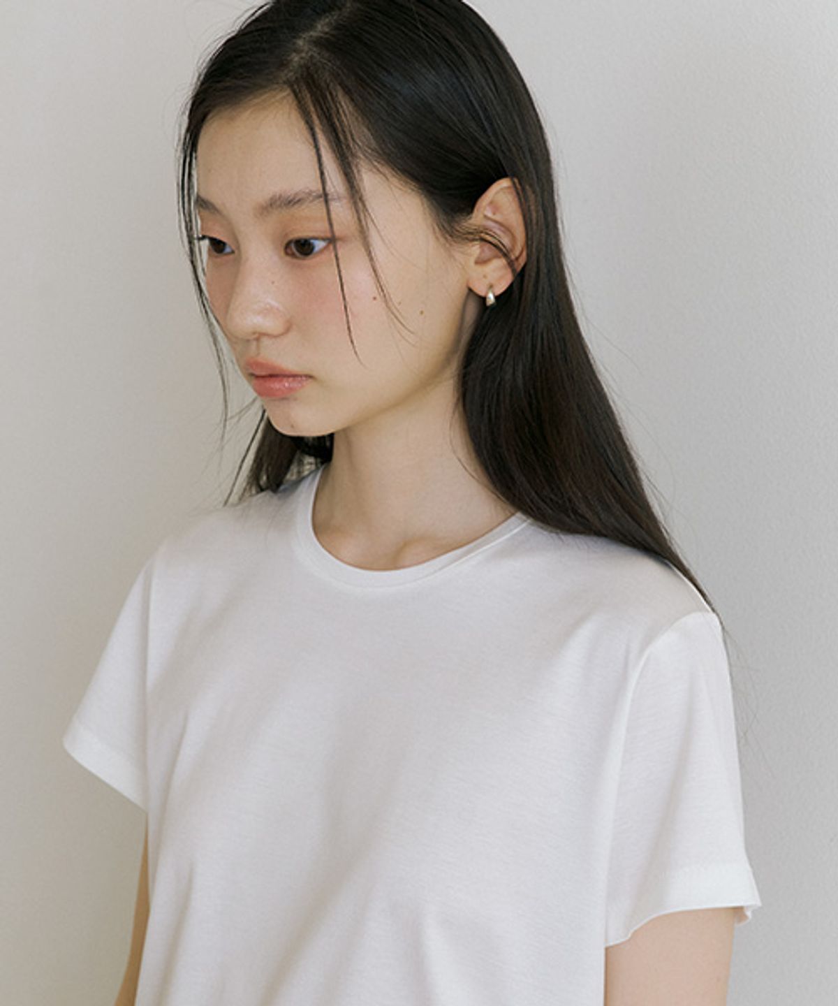 링서울(LINGSEOUL) essential silket t-shirts-ivory