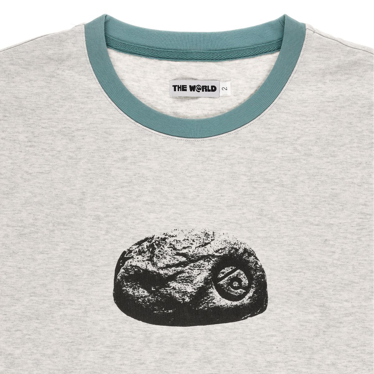 더왈드(THEWARLD) SMALL STONE RINGER TEE TURQUOISE