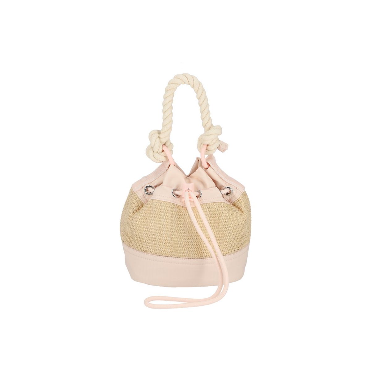 레스포색(LESPORTSAC) 피치 블러쉬 라피아 미니 버켓 토트백 [1423.LB19]