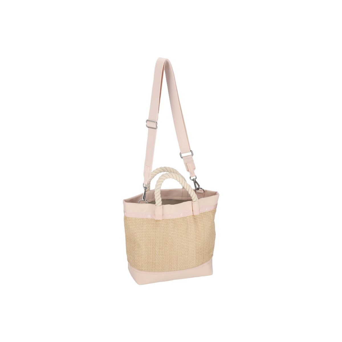 레스포색(LESPORTSAC) 피치 블러쉬 라피아 탑 핸들 크로스바디 [1028.LB19]