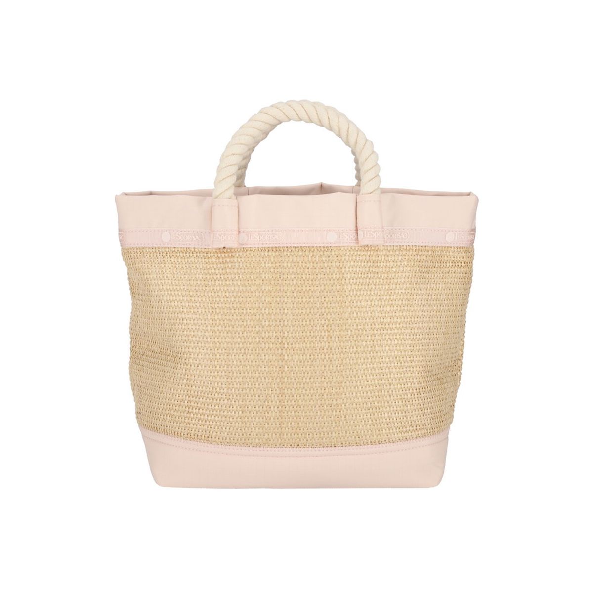 레스포색(LESPORTSAC) 피치 블러쉬 라피아 탑 핸들 크로스바디 [1028.LB19]