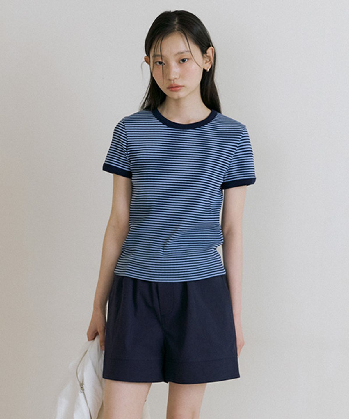 링서울(LINGSEOUL) stripe linger t-shirts-blue/navy