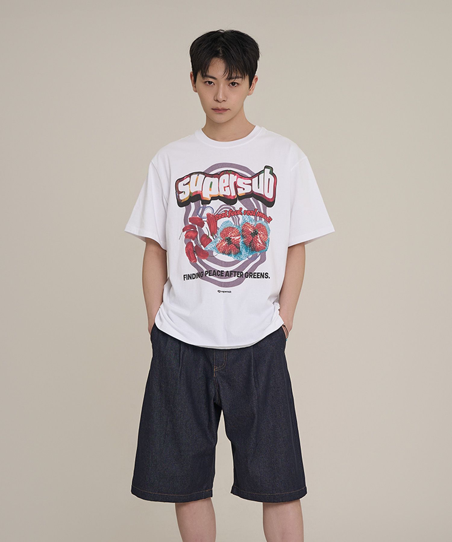SUPERSUB ♥ After green short sleeve t-shirt /追跡付 MUSINSA公式 | SUPERSUB Aftergreen Short Sleeve T-Shirt - Lime