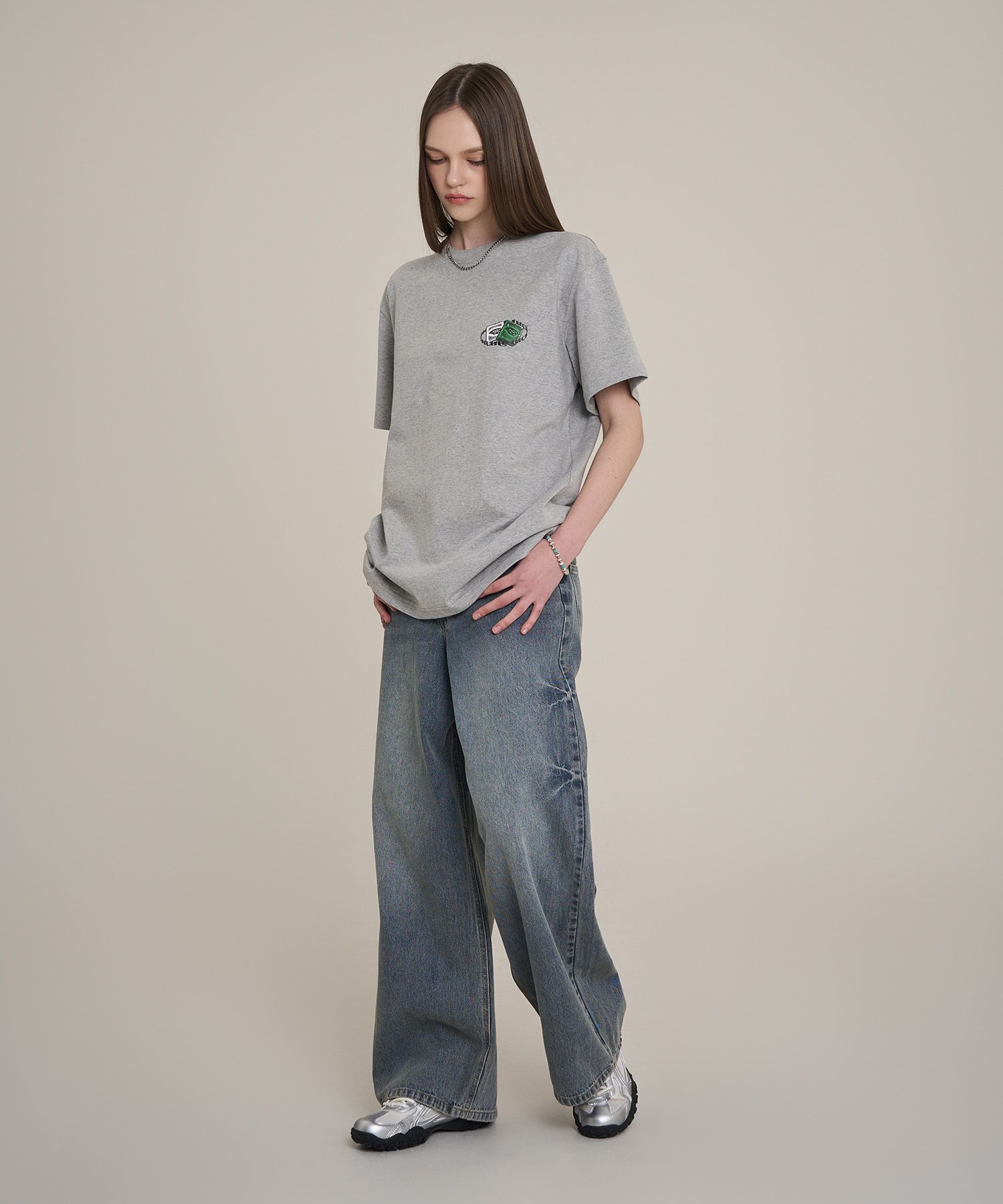 SUPERSUB ♥ Swayver Dice Short Sleeve T-Shirt MUSINSA | SUPERSUB Swayver Dice Short Sleeve T-Shirt - Grey