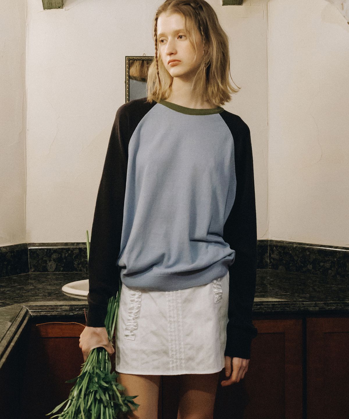 앤니즈(ANDNEEDS) Peter raglan knit (sky blue)