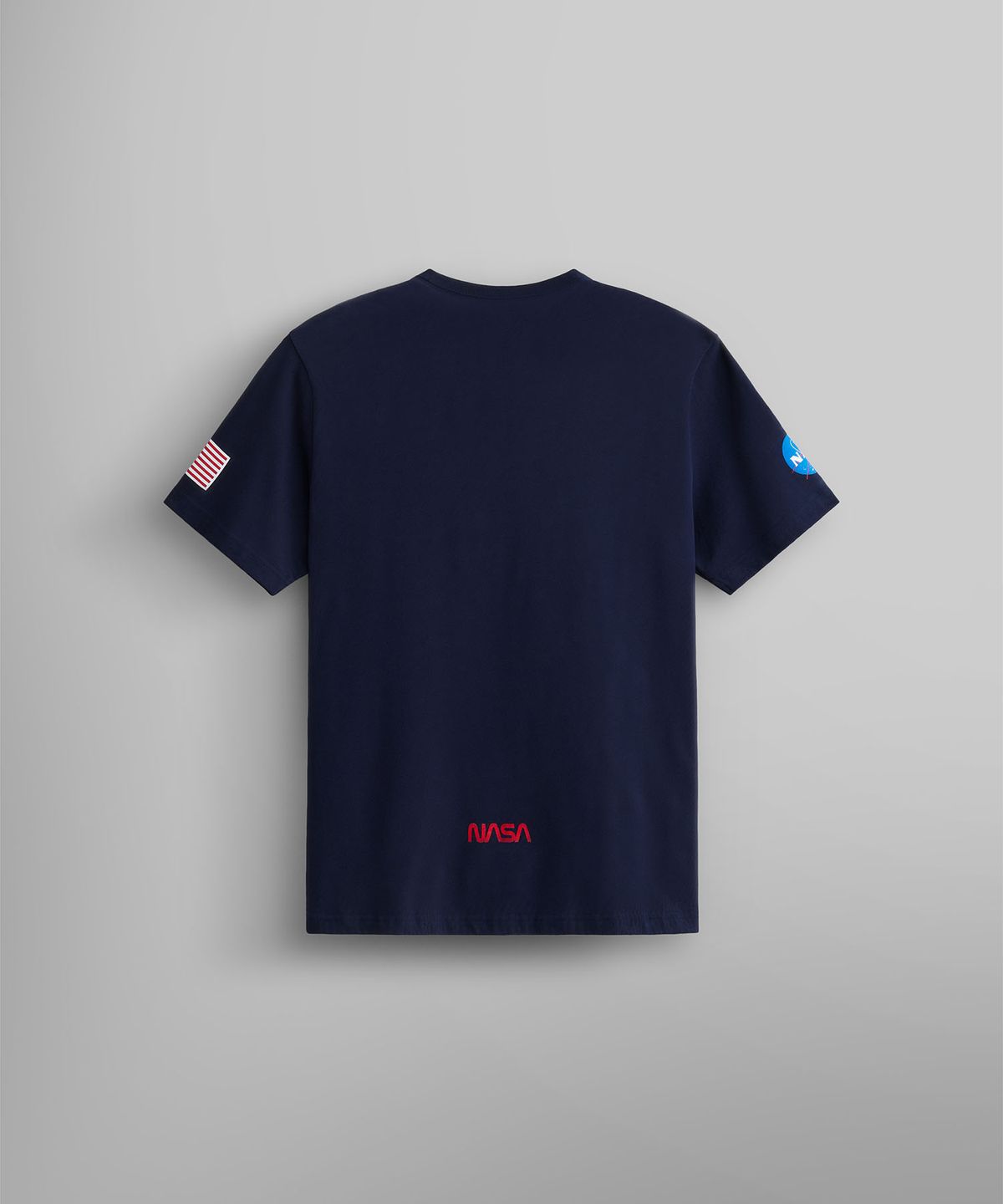 알파 인더스트리(ALPHA INDUSTRIES) 나사 웜 로고 GEN II 티 레플리카 블루