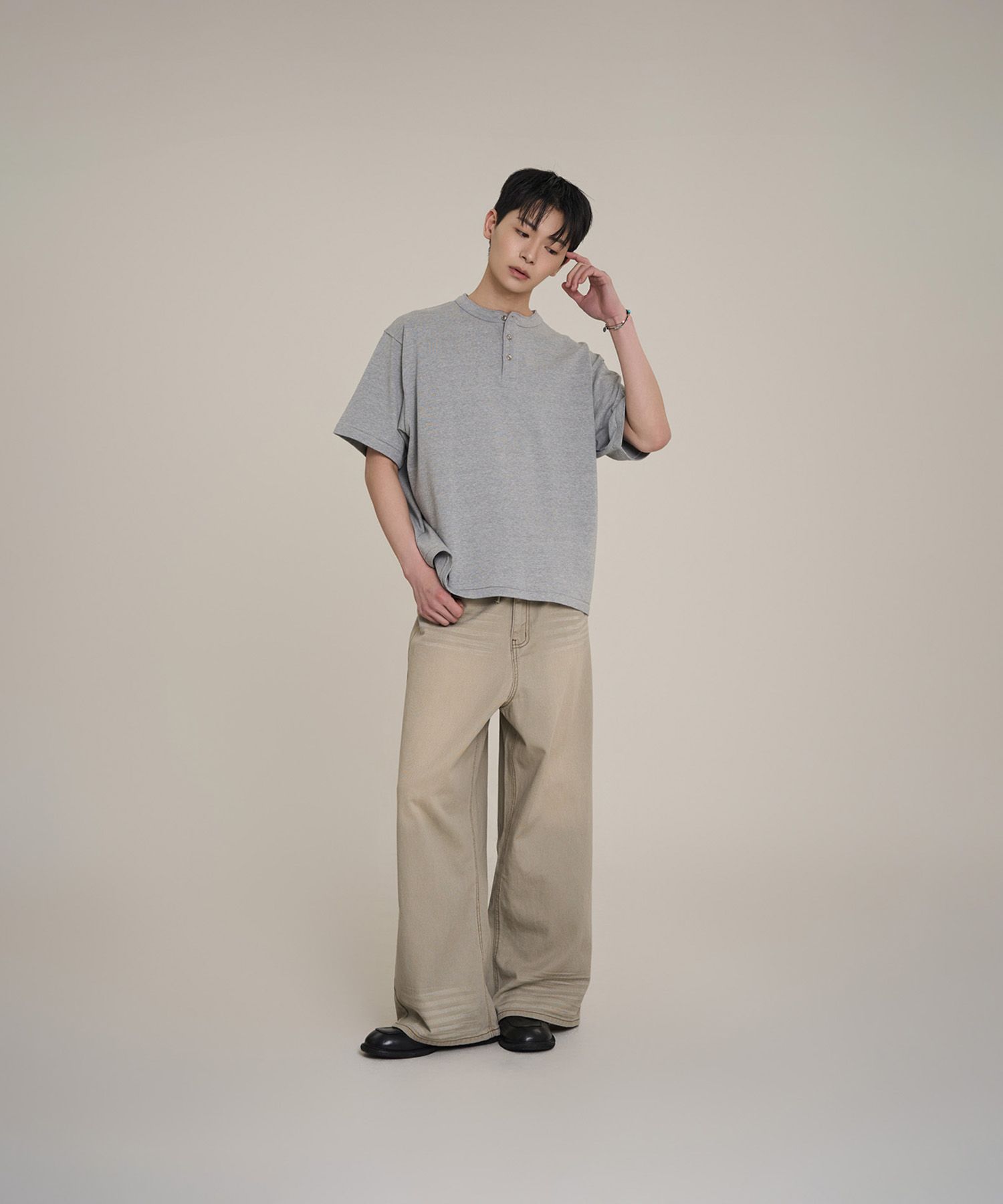 SUPERSUB ♥ heavyweight overfit henley neck tee MUSINSA | SUPERSUB 10 count heavyweight overfit henley neck