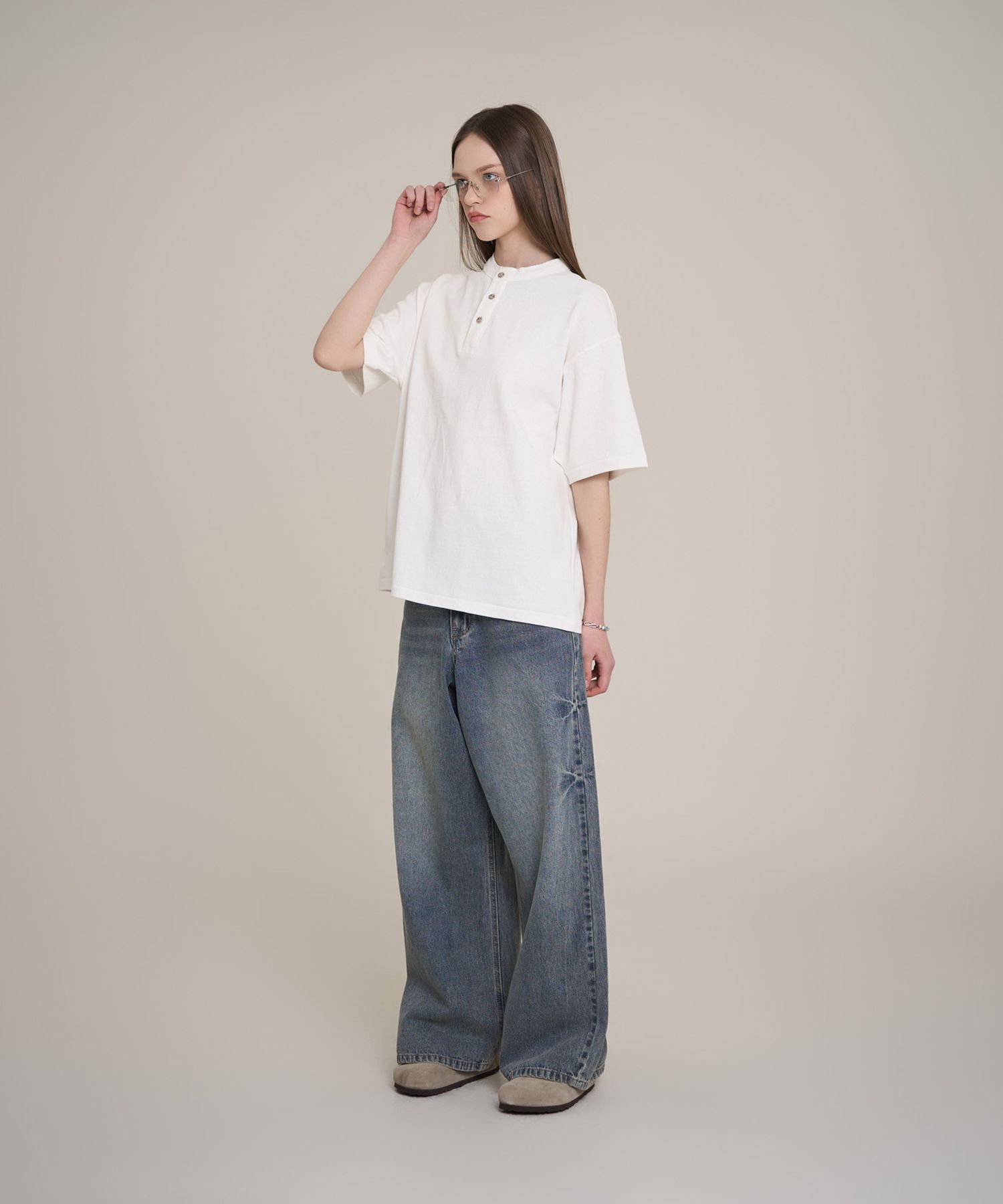 SUPERSUB ♥ heavyweight overfit henley neck tee MUSINSA | SUPERSUB 10 count heavyweight overfit henley neck