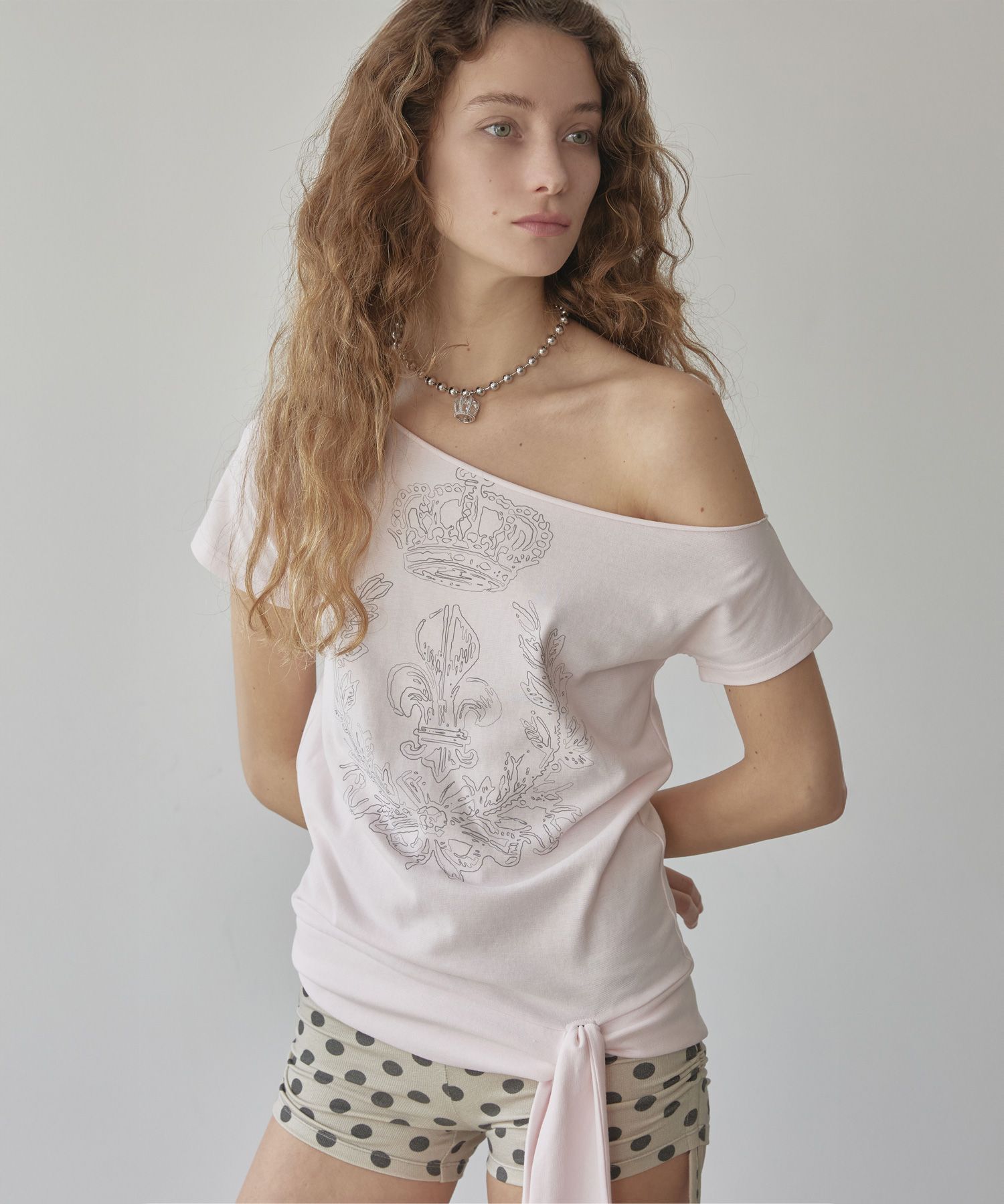 MUSINSA公式 | SCULPTOR Chateau Shithole Tie Tee Pale Pink