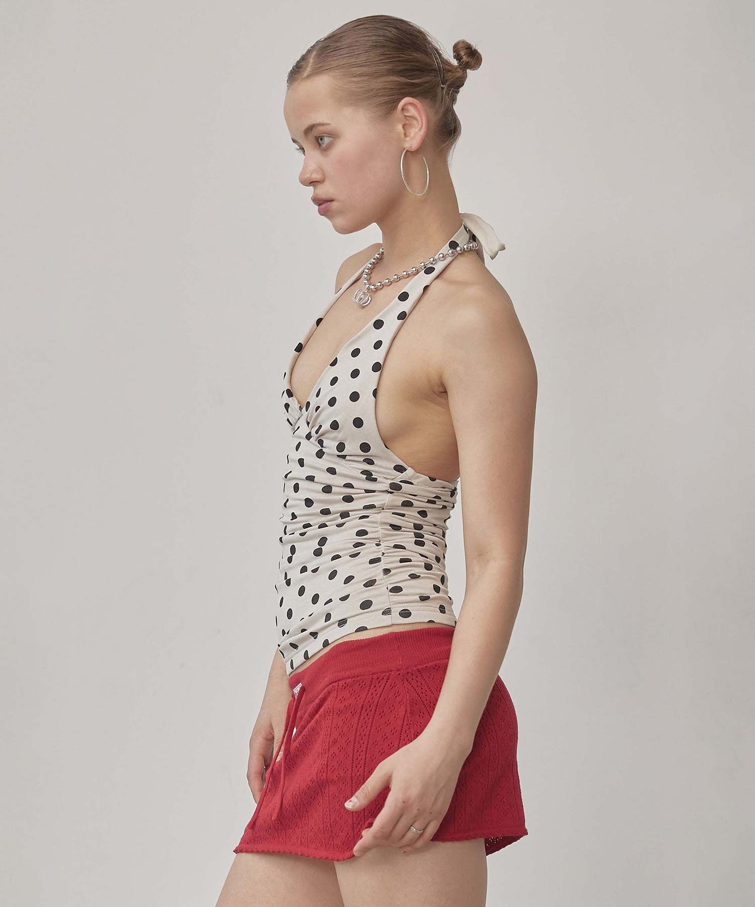 MUSINSA公式 | SCULPTOR Dot Halter Top Raw