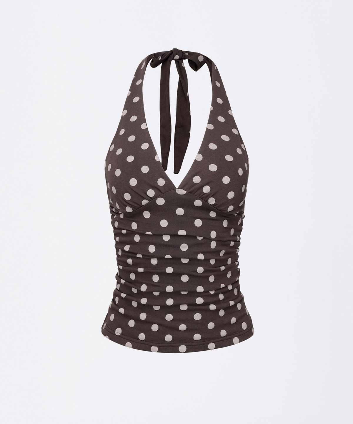 스컬프터(SCULPTOR) Dot Halter Top Brown