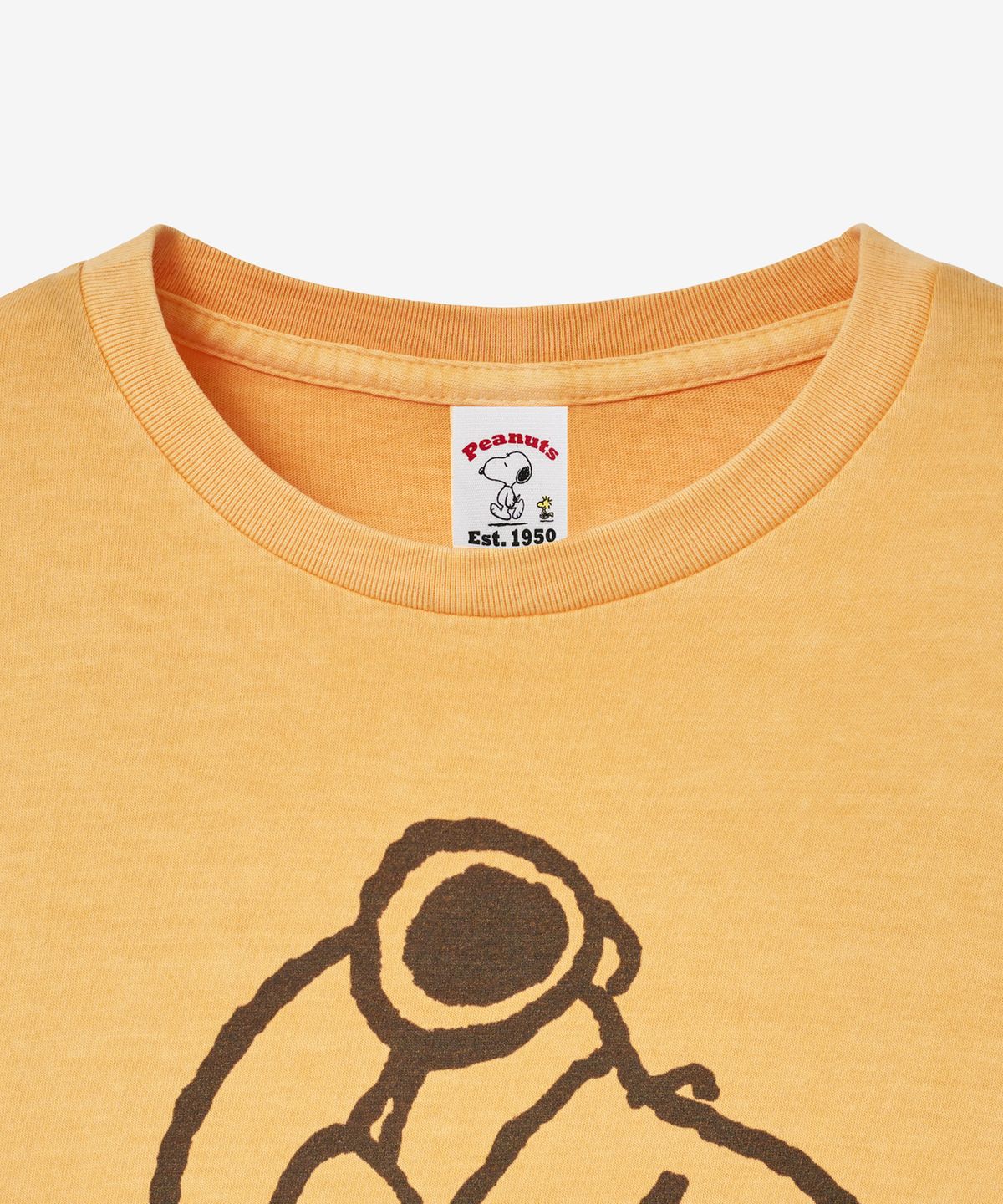 브이투(VTWO) 조종사 스누피 피그먼트 티셔츠 (YELLOW)