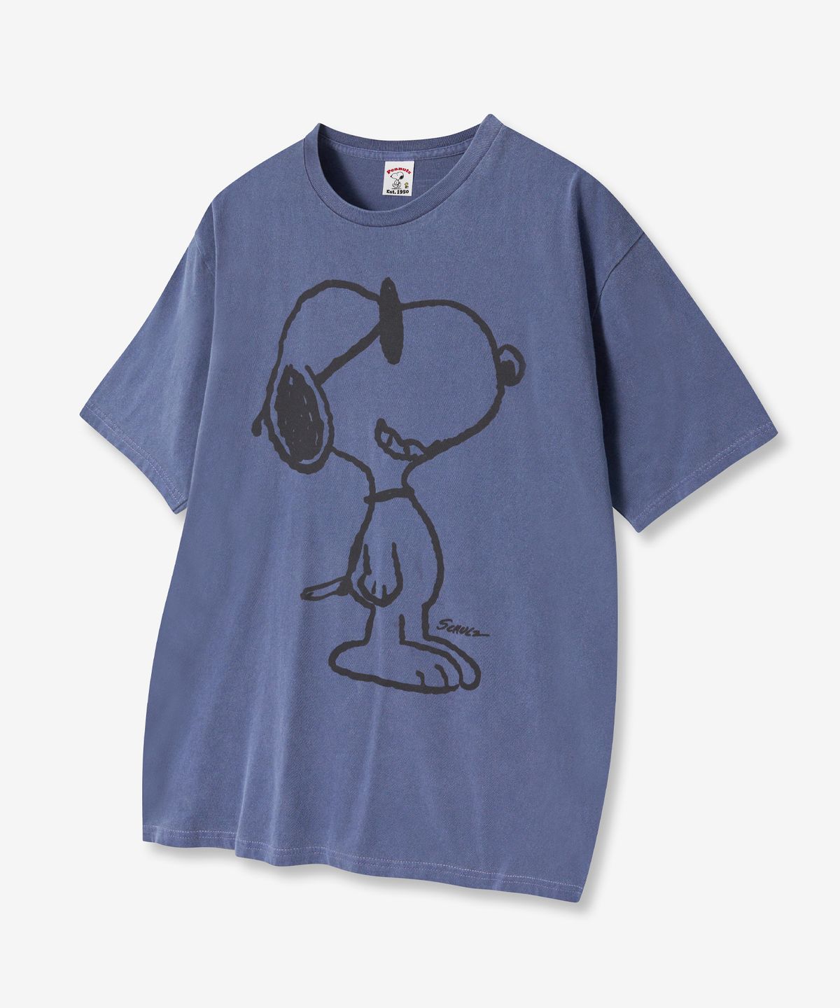 브이투(VTWO) 선글라스 스누피 피그먼트 티셔츠 (NAVY)