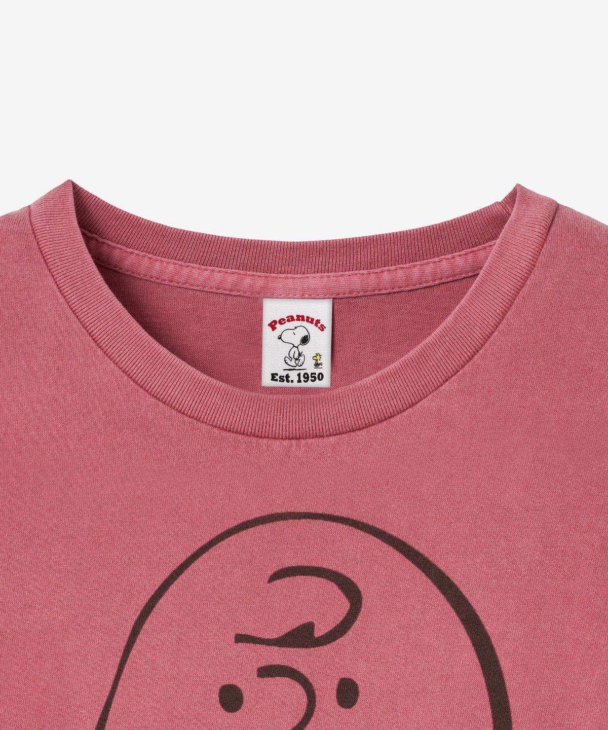 브이투(VTWO) 찰리 브라운 피그먼트 티셔츠 (RED)