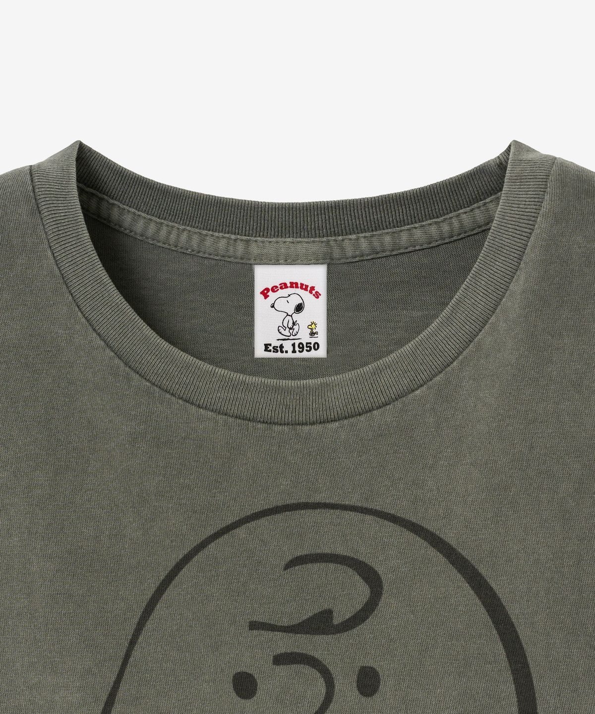 브이투(VTWO) 찰리 브라운 피그먼트 티셔츠 (KHAKI)