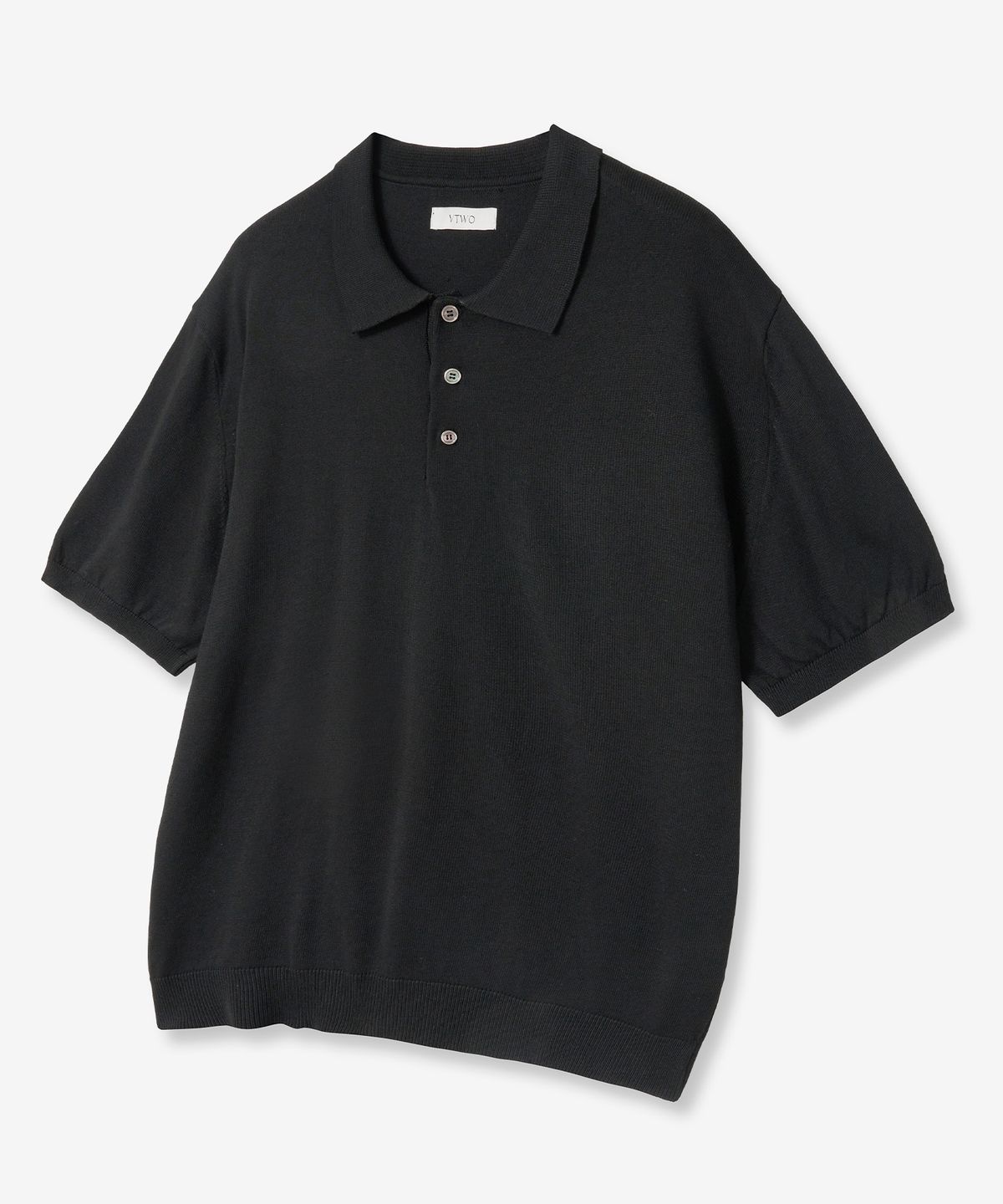 브이투(VTWO) 쿨 워셔블 폴로 니트 (BLACK)