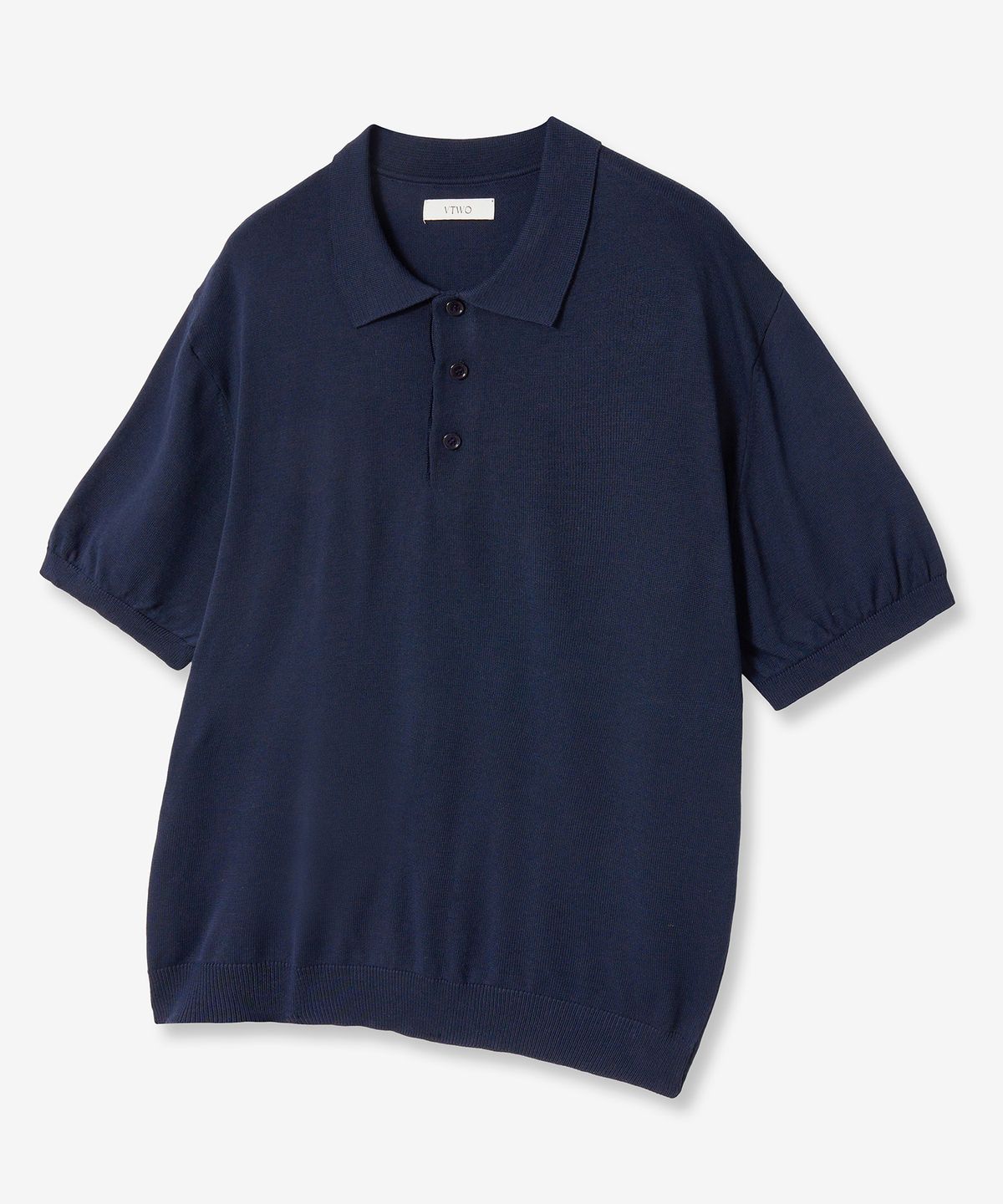 브이투(VTWO) 쿨 워셔블 폴로 니트 (NAVY)
