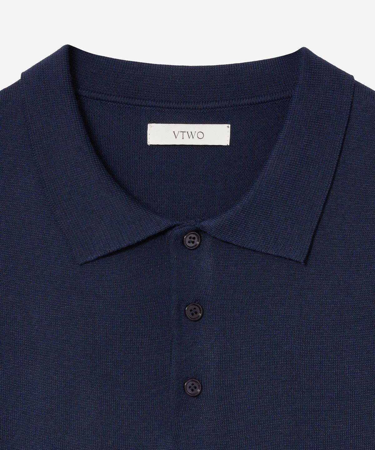 브이투(VTWO) 쿨 워셔블 폴로 니트 (NAVY)