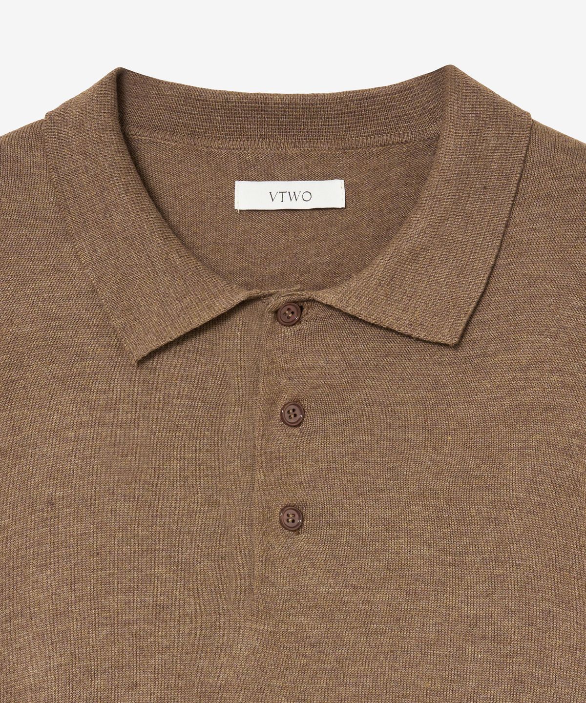 브이투(VTWO) 쿨 워셔블 폴로 니트 (BROWN)
