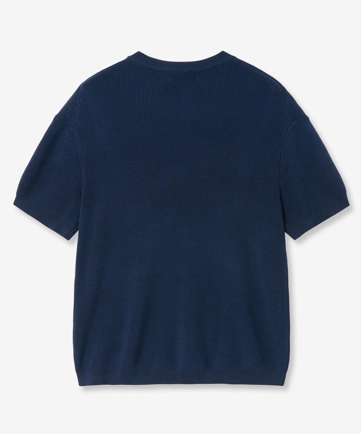 브이투(VTWO) 워셔블 헨리넥 하프 니트 (NAVY)
