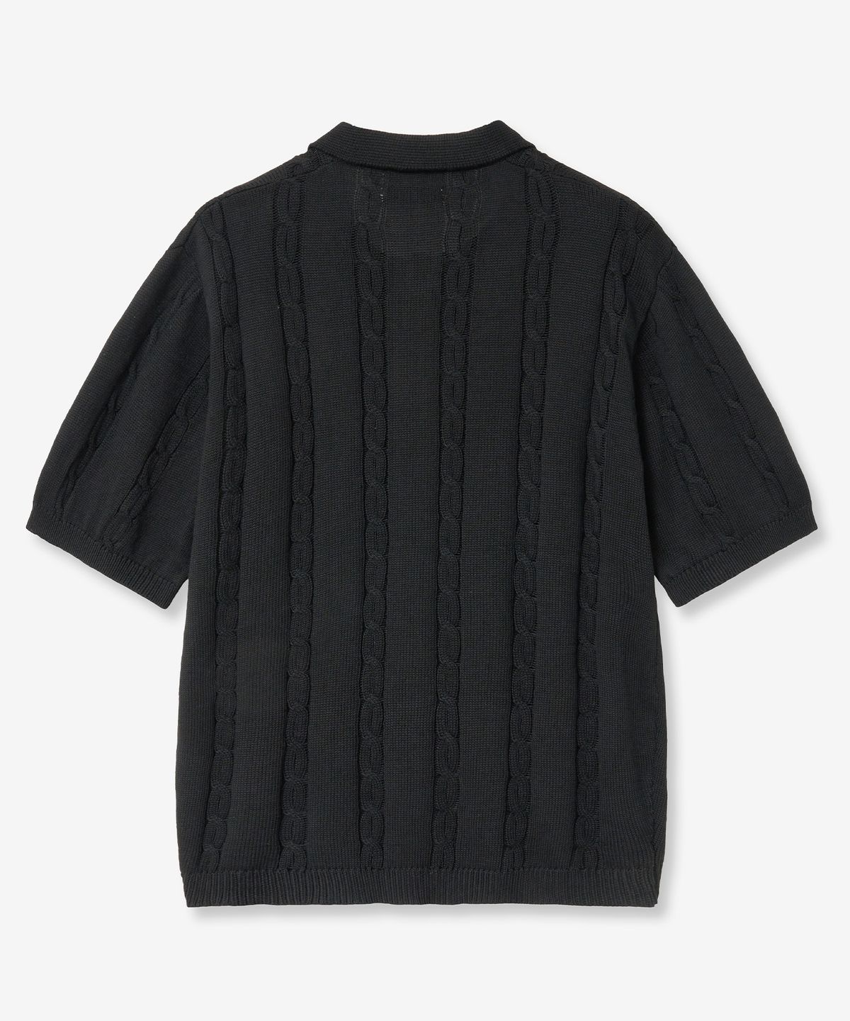 브이투(VTWO) 쿨 워셔블 케이블 폴로 니트 (BLACK)