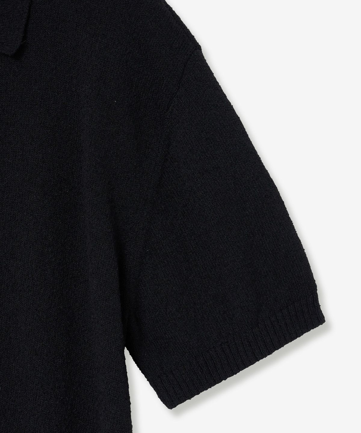 브이투(VTWO) 쿨 워셔블 부클 카라 니트 (BLACK)